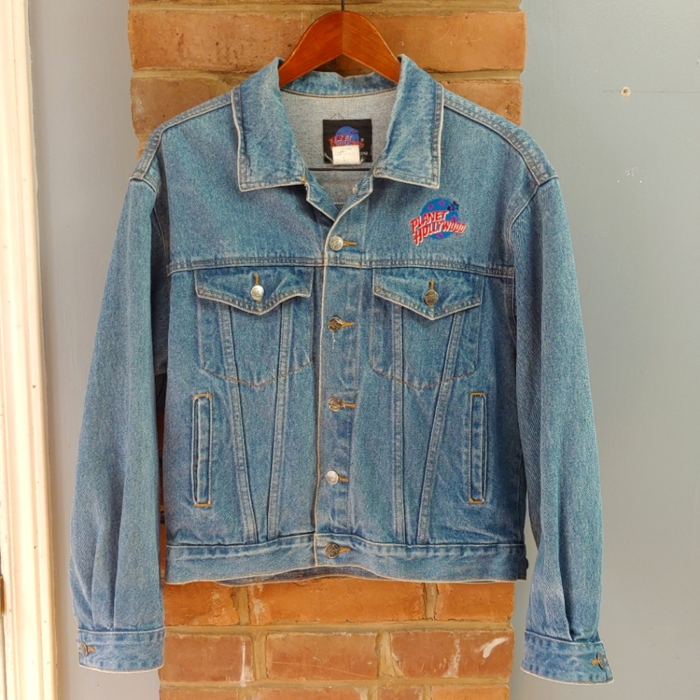 Vintage 90's Planet Hollywood Myrtle Beach denim jacket size small